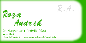 roza andrik business card